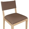 thumbnail image 4 of Bowery Hill Contemporary Brown Vegan Leather Dining Side Chair (Set of 2), 4 of 10