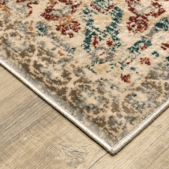 7' X 9' Gray Oriental Area Rug