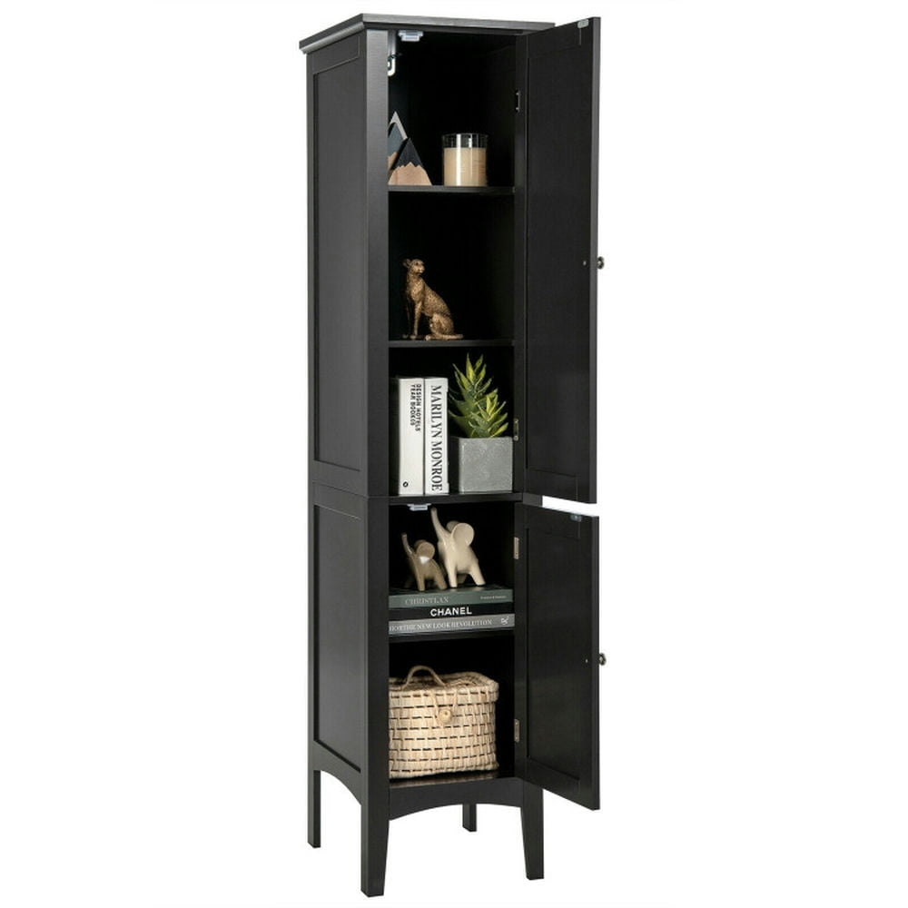 Finihen Bathroom Storage Cabinet, Bathroom Floor Cabinet, Freestanding Bathroom Storage Cabinet for Kitchen and Living Room, for Bathroom, Living Room, Bedroom, Kitchen, Black Finihen Bathroom Storage Cabinet, Bathroom Floor Cabinet, Freestanding Bathroom Storage Cabinet for Kitchen and Living Room, for Bathroom, Living Room, Bedroom, Kitchen, Black