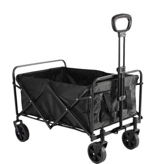 Camping Collapsible Foldable Wagon, Beach Cart Large Capacity, Heavy Duty Folding Wagon Portable, Collapsible Wagon , Shopping for Camping, Beach, Picnic, Shopping, Sports, and Grocery Transport