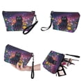 thumbnail image 2 of ZUXONGSY Black Cat Daisy Galaxy Print Multifunctional Leather Bucket Bag for Women Set with Cosmetic Pouch, Lipstick Holder, and Keychain Clip for Dating Shopping, 2 of 4