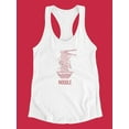 thumbnail image 3 of Noodle Lineart Colorless Racerback Tank Women -Smartprints Designs, Female XX-Large, 3 of 4