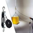 thumbnail image 6 of BAOSITY Manual Hand Lift Lifting Pulley Wheel Block and Tackle System 270 Degree Rotating Rope Pulley Hoist Heavy Duty Rope Hoist Pulley 3 wheels 15M black, 6 of 8