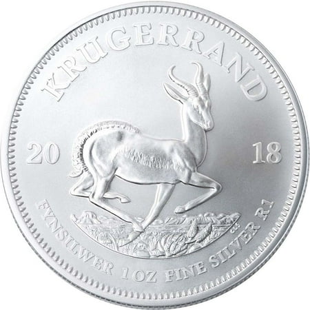 2018 Silver Krugerrand 1 oz South African Silver Coin - First BU (Best Price On 1 Oz Silver Rounds)