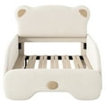 thumbnail image 7 of Twin Xl Bed In Beige With Foldable Feature And Bear Headboard Stretchy For Bedroom, 7 of 7