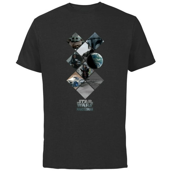 Star Wars The Mandalorian Season 3 Grogu A New Quest Begins - Short Sleeve Cotton T-Shirt for Adults - Customized-Black