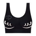 thumbnail image 2 of ZACPNCV Womens Wireless Bras V Mesh Comfortable Bralette Supportive Tshirt Bra No Underwire Seamless Push Up Everyday Bras Black M, 2 of 7