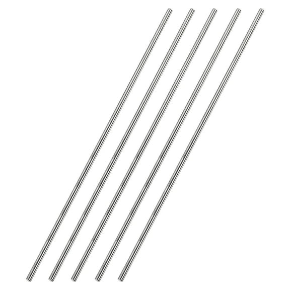 Uxcell 5pcs 304 Stainless Steel Solid Round Rod for DIY Craft 300mm