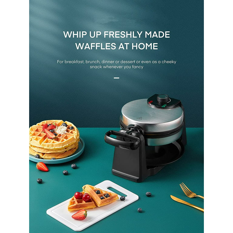 AICOOK 180° Flip Belgian Double Waffle Maker, Waffle Iron 8-Slice