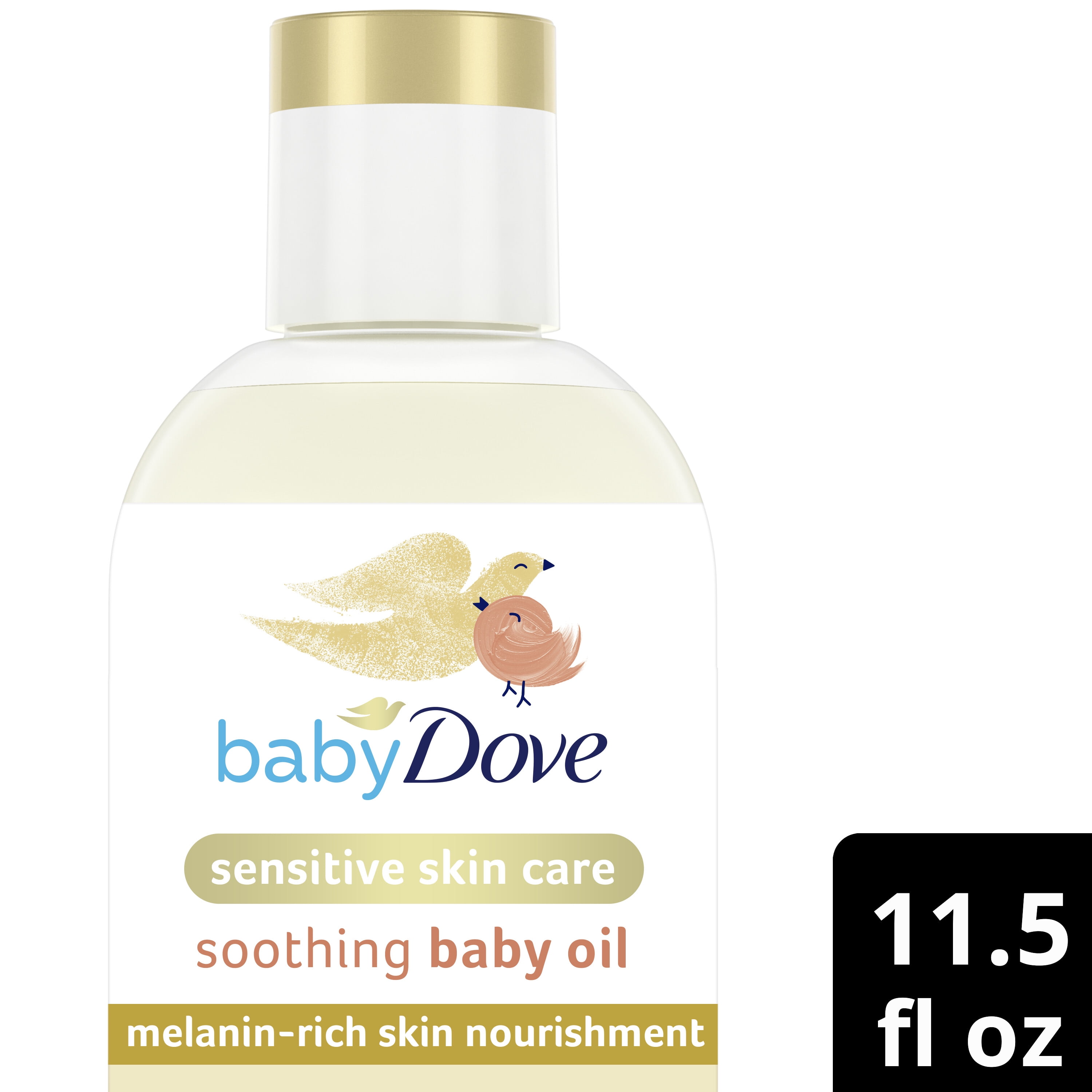 Baby Dove Melanin-Rich Skin Nourishment Baby Oil Sensitivity All Newborn Skin, 11.5 oz
