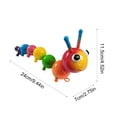 thumbnail image 3 of YiJuHui Vintage Tin Articulated Caterpillar Toy, Flexible Poseable Rainbow Animal Ornament, Nostalgic Distressed Metal Craft for Home Decor Picnic Holiday, 3 of 6