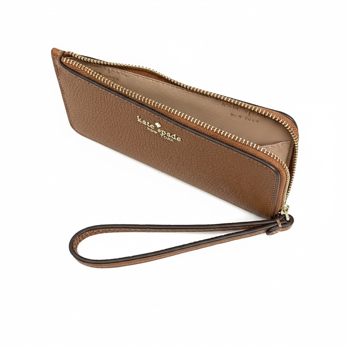 Kate Spade New York Women's Lucy Pebbled Leather Medium L-Zip