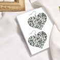 thumbnail image 4 of Leather Heart Earrings Dangle For Women Camouflage Love Earrings Drop For Women, 4 of 6