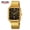 Gold Shell Black Surface, variant on Men's Quartz Watch Square Light Luxury Watch Waterproof Quartz Steel Band Wristwatch Fashion Trendy Business Men's Wristwatch
