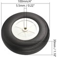 thumbnail image 2 of HUGFEGWE 4 inch RC Model Airplane Super Light Sponge Tire Tail Wheel Tire and Wheel Sets for RC Car Airplane PU Sponge Tire with Plastic Hub CJB91-112457, 2 of 7