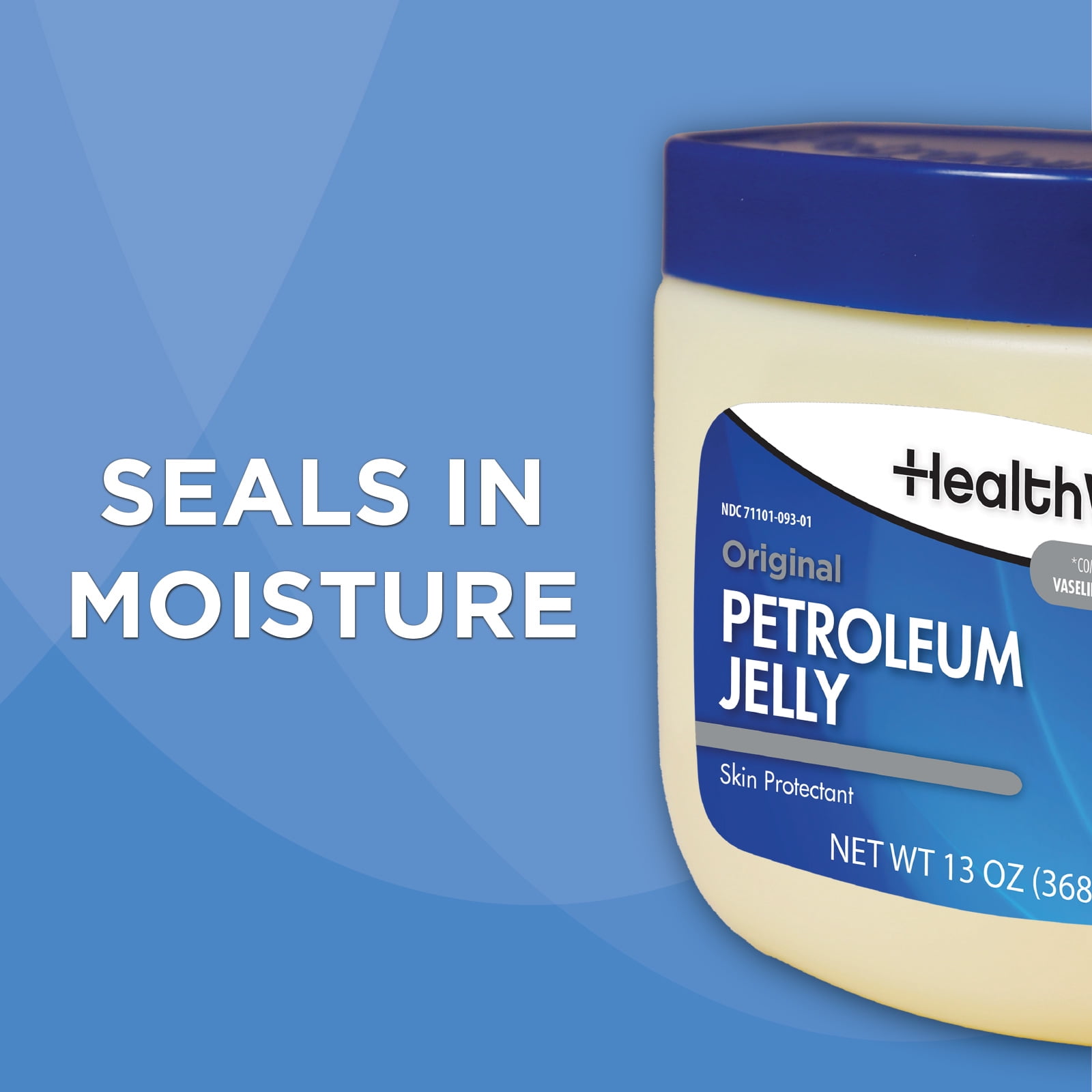 HealthWise Petroleum Jelly | Skin Protectant | Original Formula | Relieves Dry Skin | Protects Minor Cuts, Scraps, Burns | 13 oz. Jar