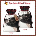 thumbnail image 2 of Rocae Black And White Boston Terrier Print Christmas Drawstring Linen Gift Bag with Drawstrings Treat Bag Goody Present Bags for Christmas Party Favor, 2 of 8