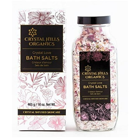 Crystal Hills Organics Sels de bain Crystal Love Rose Quartz