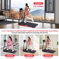 thumbnail image 4 of KASSADIN Portable Treadmill for Home Exercising, 3.5HP Walking Pad Treadmill with Handle Bar, 0.6-10MPH Foldable Electric Treadmills for Home Small with 12 Preset Progarms, 400LBS, 4 of 9