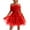 Red Dress, variant on 50% off Clear! Women's Mini Babydoll Dress Discount Solid Color Retro Holiday Ruffle Sleeve Summer Beach Sale Boho Off Shoulder Sundress for Girls Elegant Puffy Hem