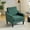 Dark Green, variant on Matladin Chenille Fabric Accent Chair with Scooped Arms, Mid Century Modern Upholstered Armchair, Single Sofa for Living Room, Apartment, Office