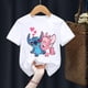 thumbnail image 5 of Camiseta infantil de Disney Lilo Stitch, camiseta kawaii, ropa informal de dibujos animados de anime para niños, camiseta para niñas y niños, camisetas de moda Y2K, 5 of 5