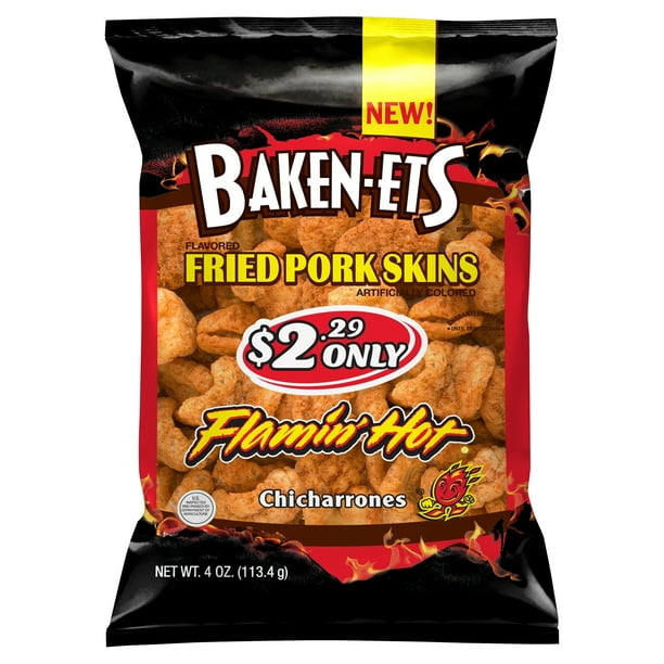 Frito Lay Flamin' Hot Flavored Fried Pork Skins Chicharrones