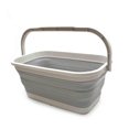 thumbnail image 1 of SAMMART 11.6L (3.06 Gallon) Collapsible Rectangular Handy Basket / Bucket (Grey, 1), 1 of 4