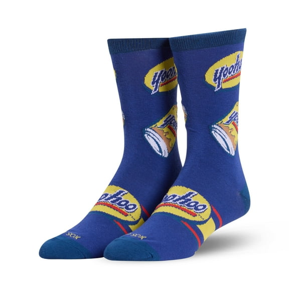 Cool Socks – Yoo-Hoo Chocolate Drink Crew Socks – Size Large for Men & Women – Retro Bottle Graphic