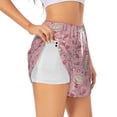 thumbnail image 3 of Lsque Cute Love Printed Women's Running Shorts with Liner Pockets,Elastic Quick Dry Workout Athletic Gym Yoga Shorts,Womens High Waist Shorts-X-Large, 3 of 9