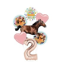 Mayflower Products Spirit Riding Free Party Supplies 2nd Birthday Galloping Horse Balloon Bouquet Decorations