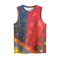 thumbnail image 4 of Hauts d'Été Décontractés pour Femmes Mode Imprimée Col Rond Ample Sans Manches, 4 of 5