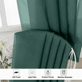 thumbnail image 3 of MKHILL Hunter Green Sheer Curtains 63 inch Length 2 Panels Set, Light Filtering Voile Drapes for Living Room Bedroom, Rod Pocket Semi Sheer Window Panels, Each 42" W x 63" L, 3 of 9
