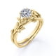 thumbnail image 3 of JeenMata Juego de Anillos de Boda de Diamantes Reales Redondos de Medio Quilate Juego de Anillos de Boda con Diamantes en Forma de Hoja y Enredadera: Oro Amarillo de 10 K, 3 of 6