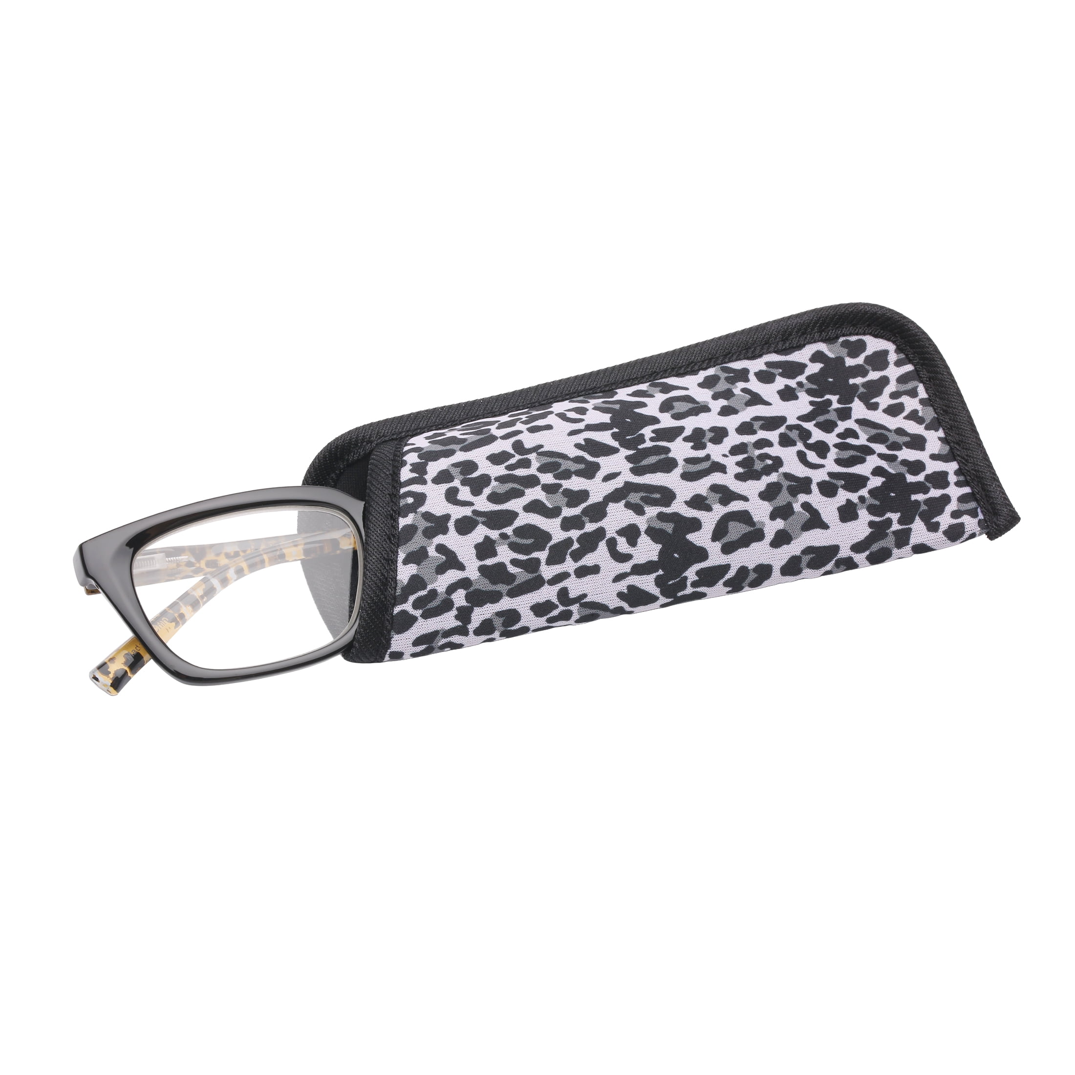 (2 pack) Rz by Rachel Zoe Womens Cateye Reading Glasses with Case, Black/Tortoise, Sabine +1.25