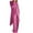 Hot Pink, variant on Plus Size Fall Outfits for Women 2 Piece Outfit Crew Neck Solid Long Blazer Pants Elastic Waist Loungewear 4XL