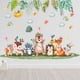 thumbnail image 5 of ZHAOCHENG Pegatinas de pared de animales de la selva, jirafa, elefante, mono, decoración de pared, habitación de niños, guardería, sala de estar, pared de educación preescolar para bebés autoadhesiva, 5 of 5