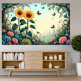 thumbnail image 7 of LUUFILx Floral Butterfly Garden Backdrop Banner for Party Backdrop Background Sunflower Decorations Photography Props Nature Scene Summer Wedding Event Decor, 7 of 7