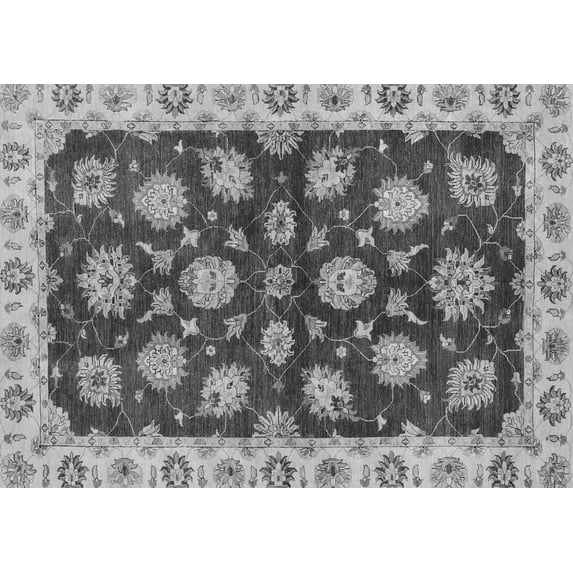 Ahgly Company Indoor Rectangle Oriental Gray Traditional Area Rugs, 8' x 12'