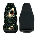 thumbnail image 4 of ZIATUBLE Sharks Fish Print Front Auto Seat Cover 2 Piece Soft Interior Vehicle Seat Protectors Easy to Install High Back Bucket Seat Covers Car Interior Accessories Universal Fit Cars Sedan SUV, 4 of 7
