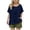 #02-Navy, variant on Girls Tshirt Kids Casual Batwing Sleeve Top Linen Blend Round Neck Blouse Soft Comfortable Girl Shirts Birthday Gifts for Girls
