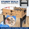 thumbnail image 5 of SereneLife 48" 6-in-1 Multi Game Table, Full-Size Indoor and Outdoor Arcade Sports Table with Pool, Air Hockey, Foosball, Basketball, Table Tennis, Dining Table, for Family, Kids, Adults, 5 of 7