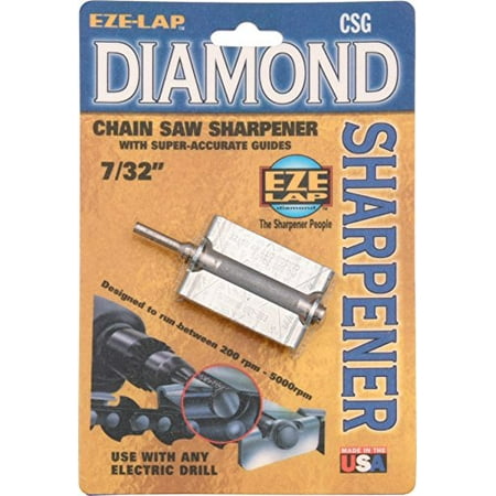 - EZE-LAP CSG 7/32 Chainsaw Sharpener with Super Accurate Guide, Use with any drill, even cordless ones By EZE LAP Diamond Products