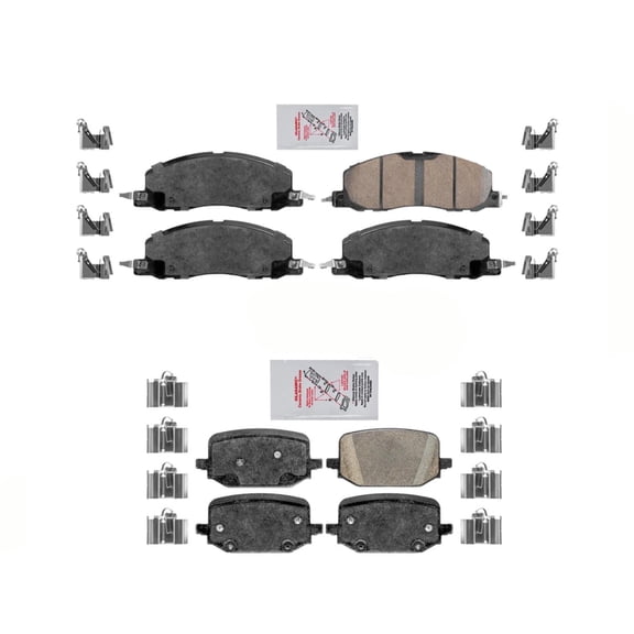 Front & Rear Ceramic Brake Pads for 2020-2022 Ford Explorer with 345MM Rotors