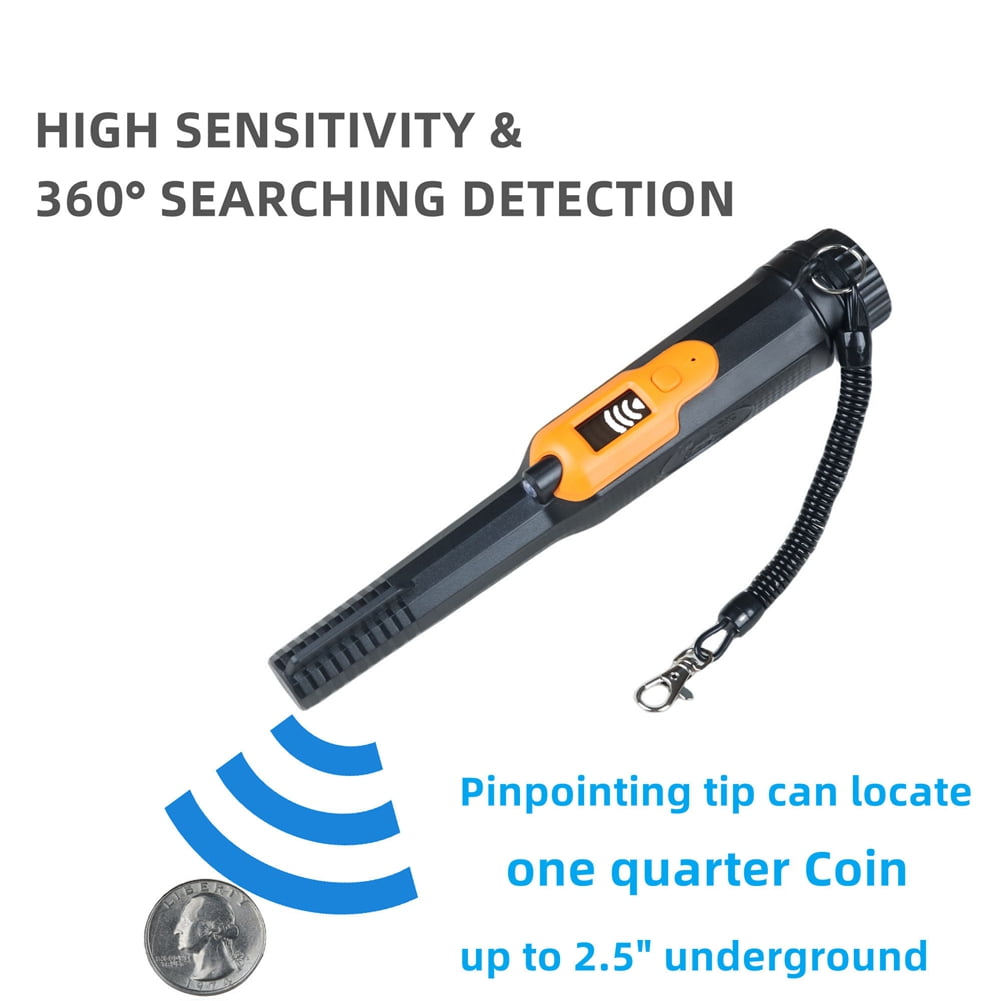 Waterproof Pinpointer Metal Detector with LCD Display
