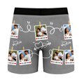 thumbnail image 6 of KHONTS Men's DIY Personalized Boxers Husband Boyfriend Funny Boxers for Men Valentine's Day Birthday for Him Grey L, 6 of 8