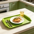 thumbnail image 6 of Plastic Fast Food Tray, 16.9In X 11.8In Restaurant Serving Trays with Handles, Rectangular Cafeteria Tray for Coffee, Parties, Lunch Table, Kitchen, Non Skid, 6 of 6