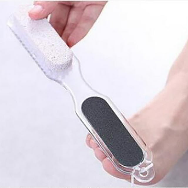 Four-Sided and Pumice Stone Pedicure Tool with Scrub Brush for Skin Care
