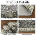 thumbnail image 7 of COZONY Washable Area Rug, Black 2x3ft, Floral Soft Low Pile Non-Slip Carpet for Entryway, Kitchen, or Bathroom, 7 of 7