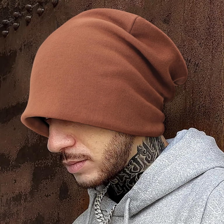 2Pcs Cotton Slouchy Beanie Hats for Women Men Soft Chemo  display picture 3